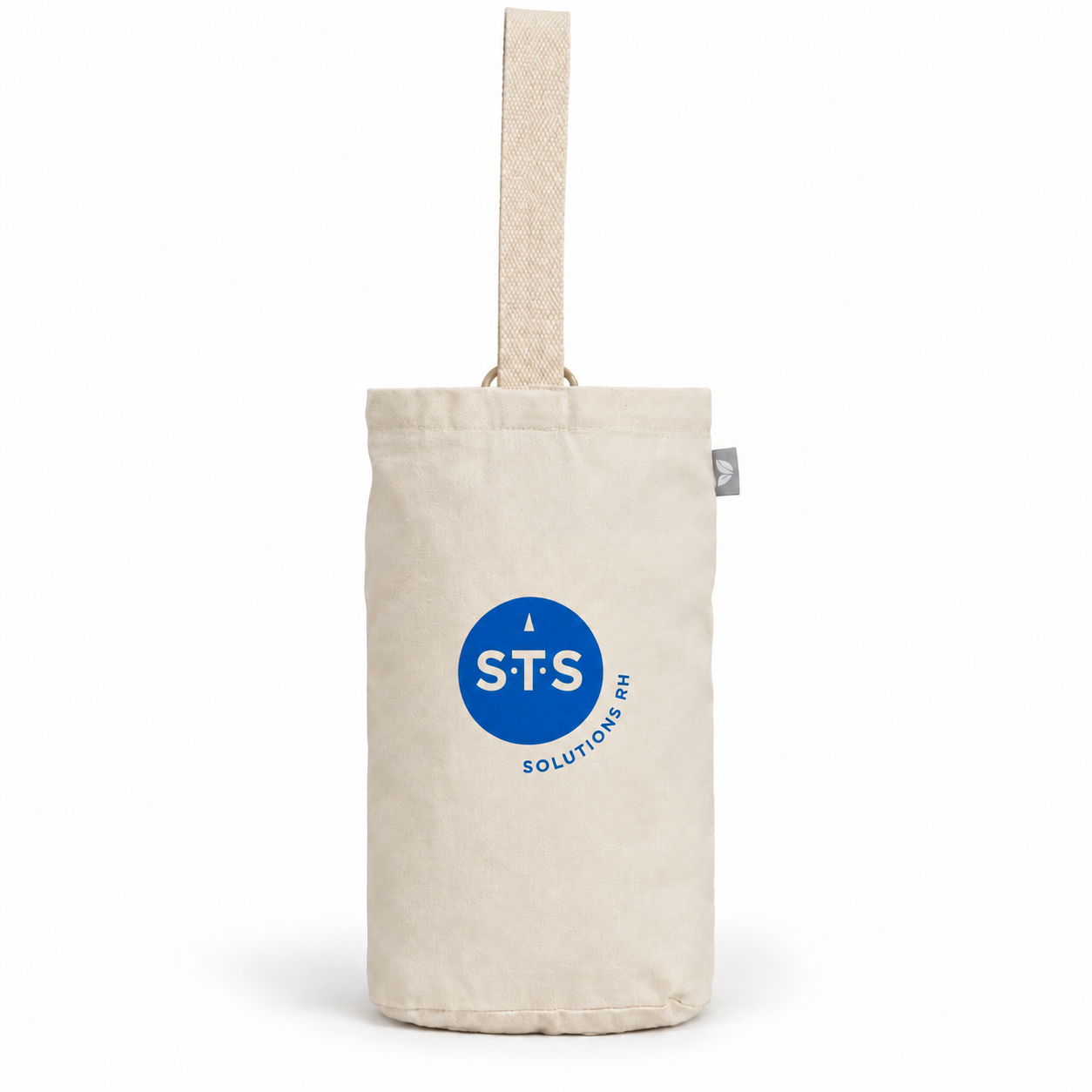 Sac bouteille Tango avec personnalisation STS — Naturel · logo bleu
